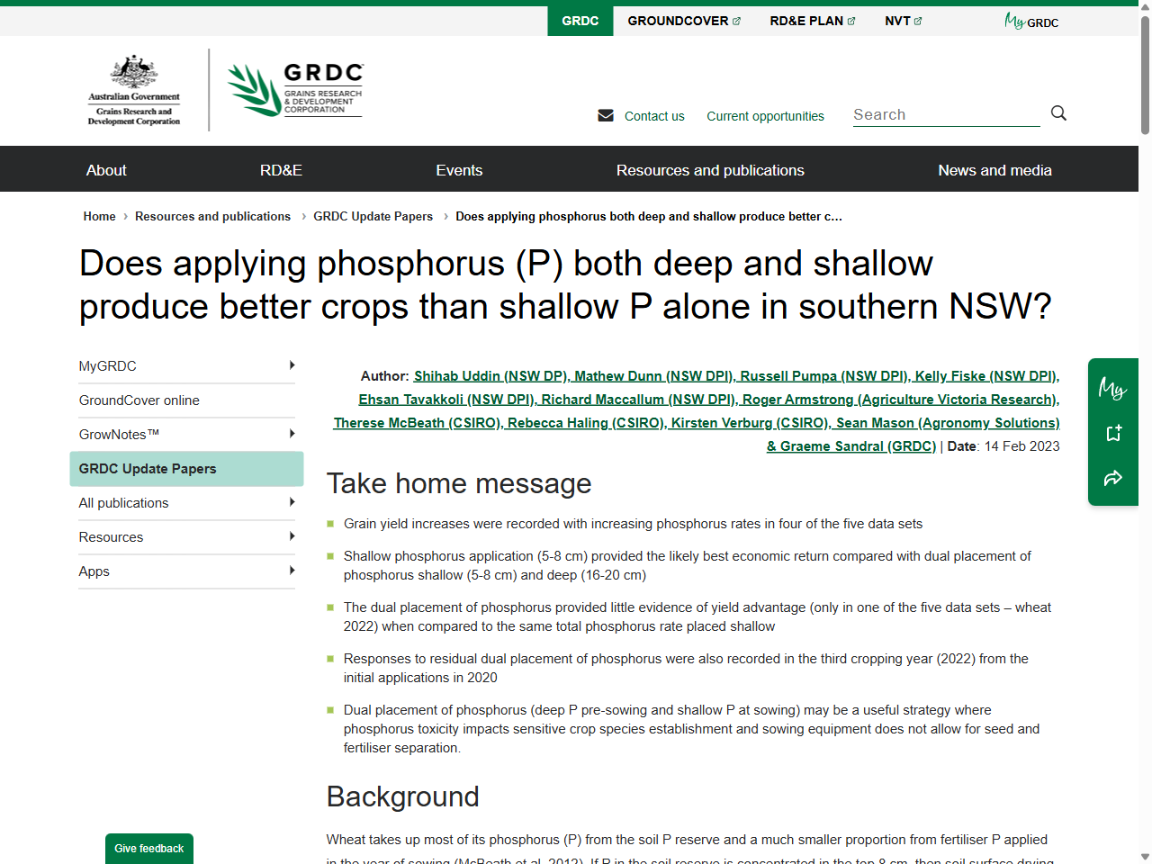 Preview of Phosphorus Availability - GRDC, accessed August 28, 2025