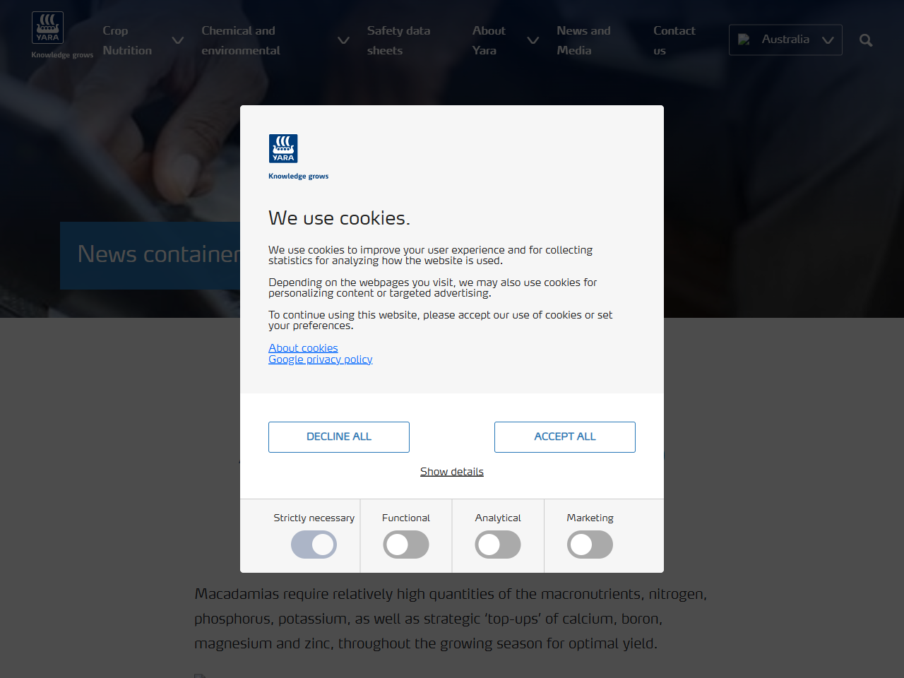 Preview of An integrated approach to crop nutrition in macadamias - Yara Australia, accessed July 16, 2025,