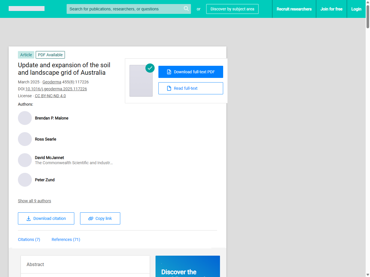 Preview of Update and expansion of the soil and landscape grid of Australia - ResearchGate