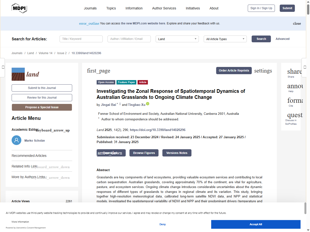 Preview of Investigating the Zonal Response of Spatiotemporal Dynamics of Australian Grasslands to Ongoing Climate Change - MDPI, accessed May 19, 2025,