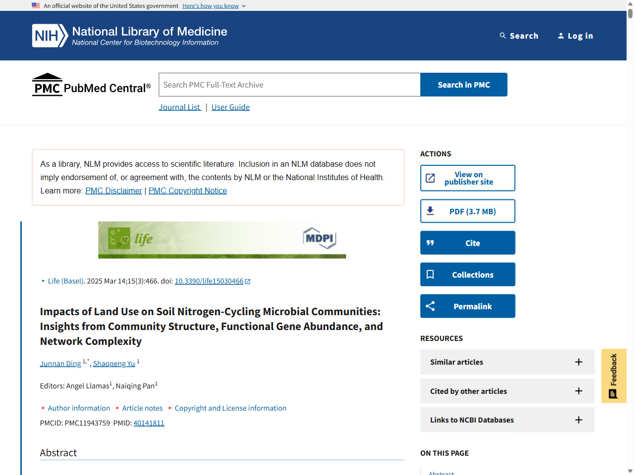 Preview of Impacts of Land Use on Soil Nitrogen-Cycling Microbial Communities - PubMed Central, accessed May 19, 2025,
