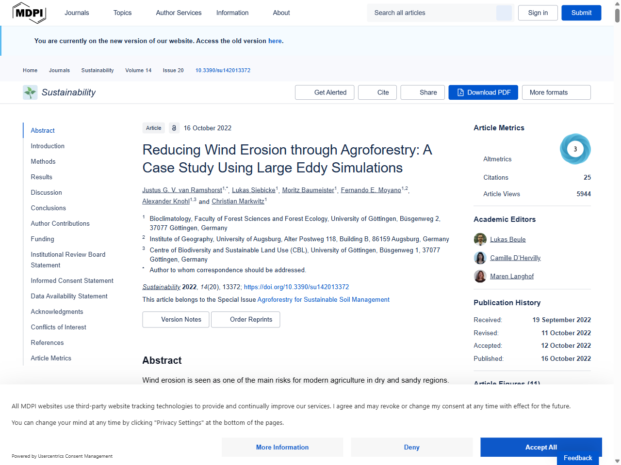 Preview of Reducing Wind Erosion through Agroforestry: A Case Study Using Large Eddy Simulations, accessed July 6, 2025, 