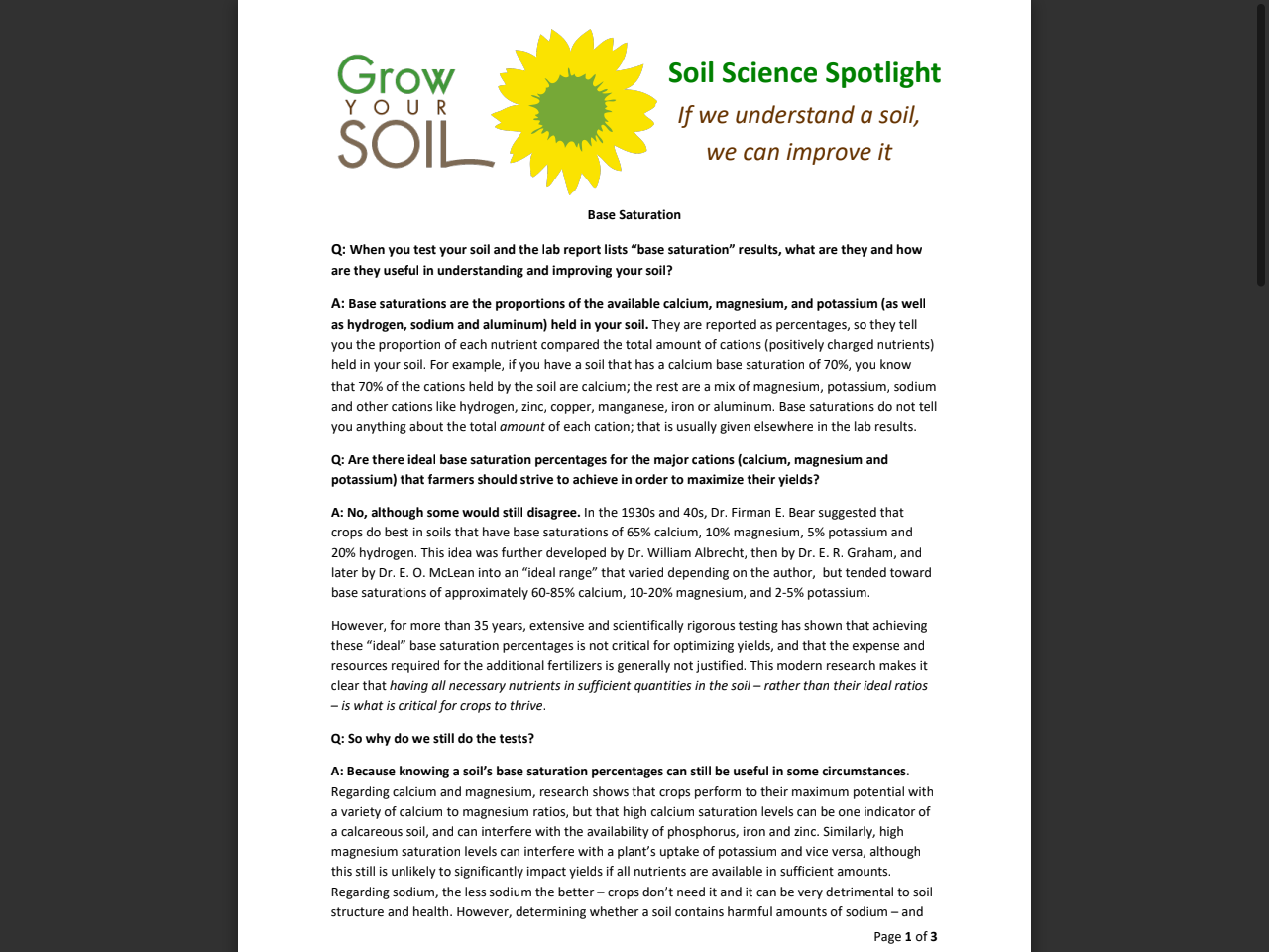 Preview of Soil Science Spotlight - Organic Fertilizer Recommendations, accessed July 13, 2025