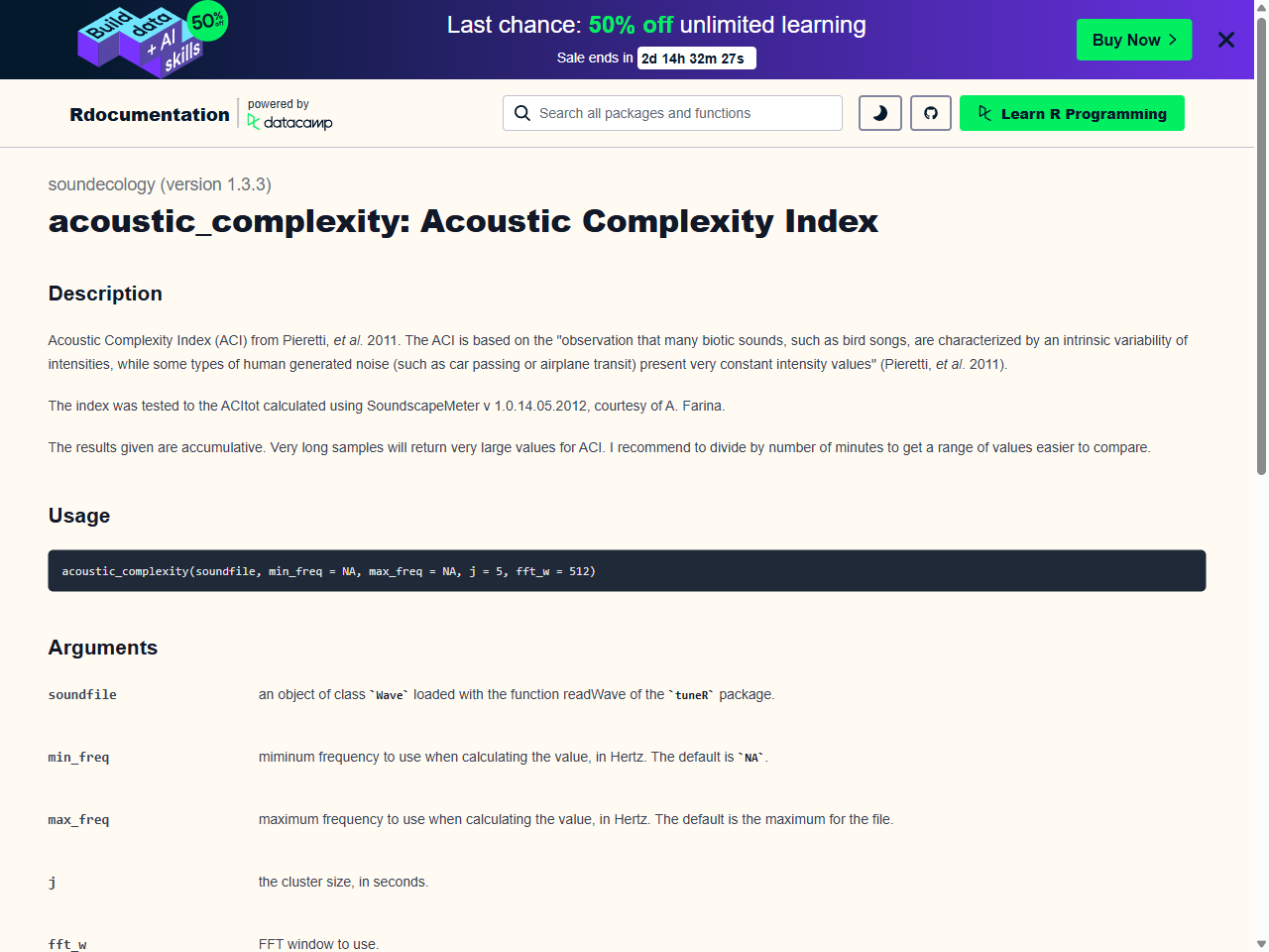 Preview of acoustic_complexity Acoustic Complexity Index - RDocumentation