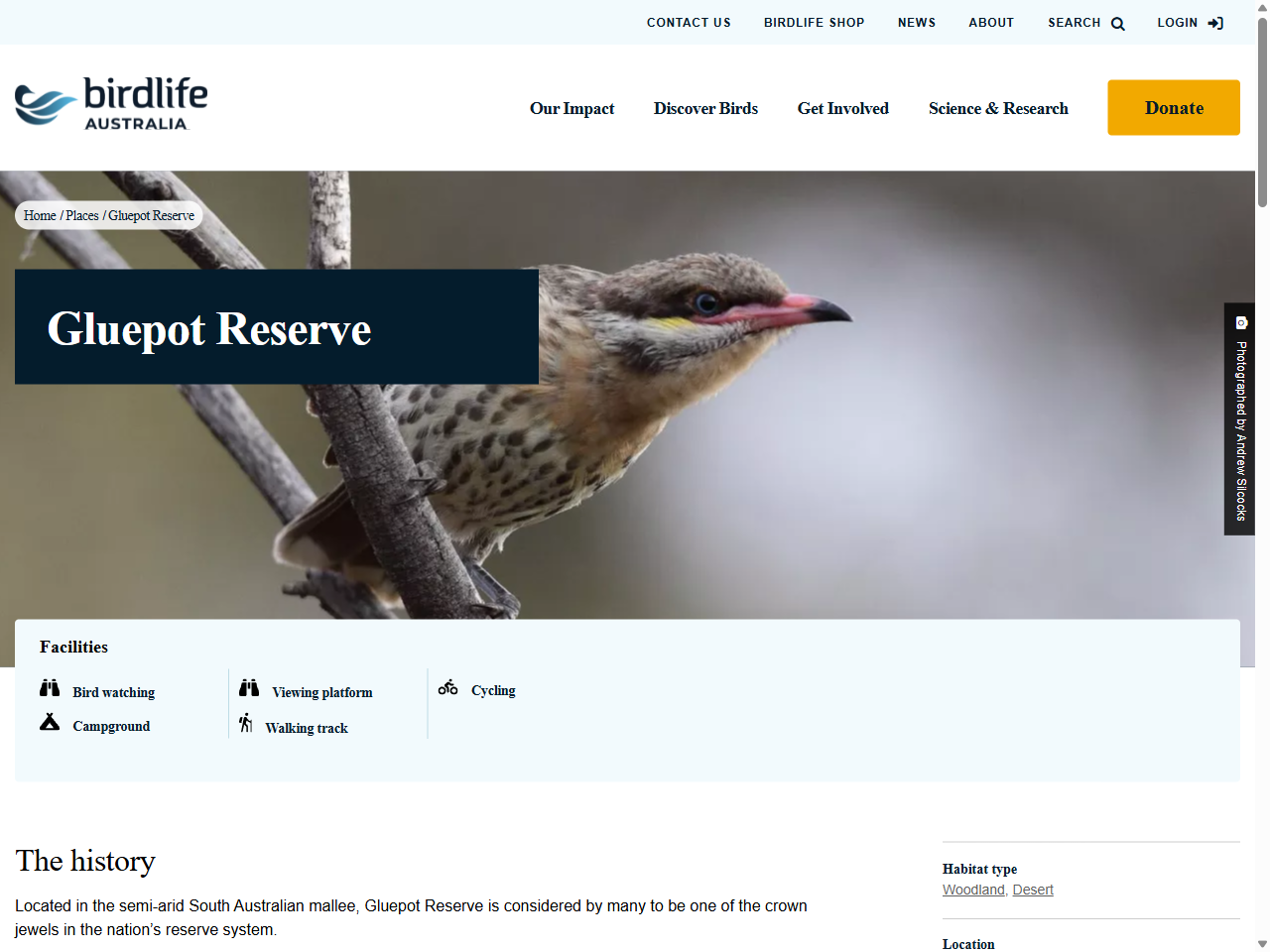Preview of Gluepot Reserve - BirdLife Australia, accessed July 15, 2025