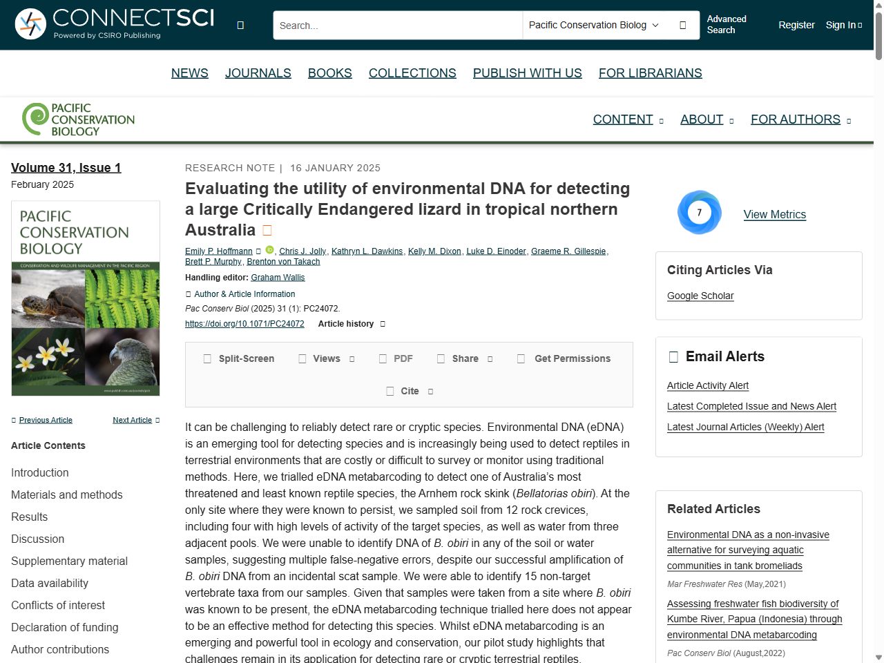 Preview of Assessing freshwater fish biodiversity of Kumbe ... - CSIRO Publishing