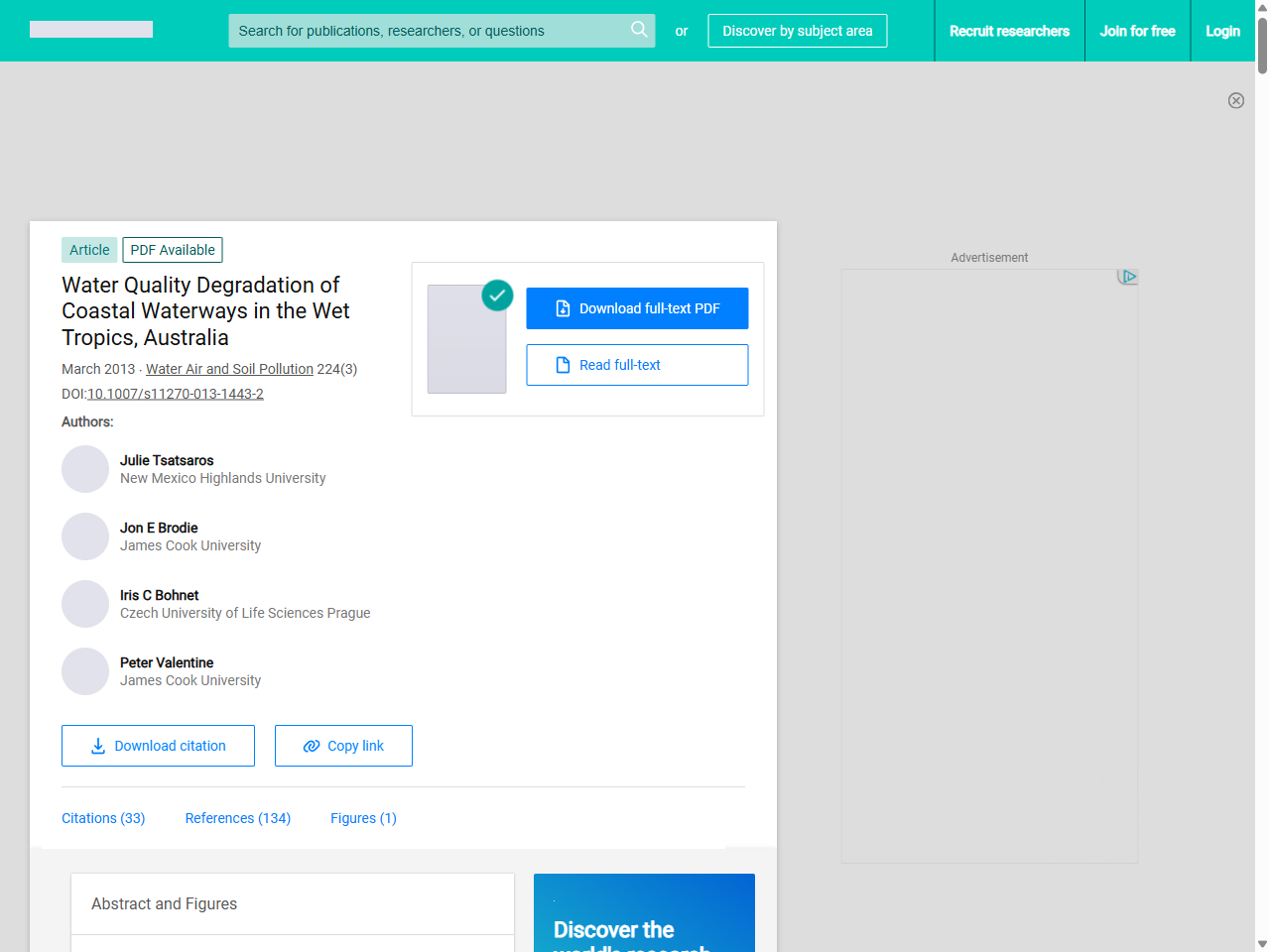 Preview of (PDF) Water Quality Degradation of Coastal Waterways in the Wet Tropics, Australia, accessed August 2, 2025,