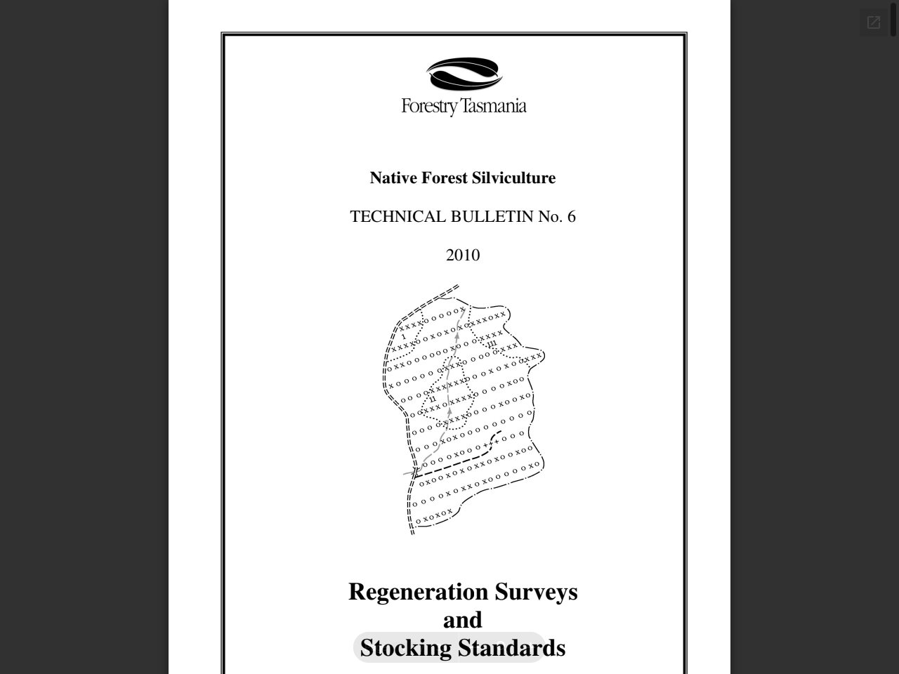 Preview of Forestry Tasmania. (2003). Regeneration Surveys and Stocking Standards. Technical Bulletin No. 6.
