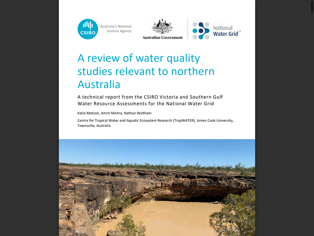 Preview of A review of water quality studies relevant to northern Australia - CSIRO, accessed July 21, 2025, 