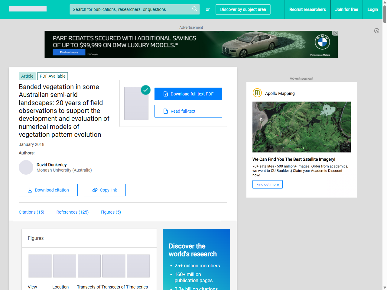 Preview of Banded vegetation in some Australian semi-arid landscapes: 20 years of field observations to support the development and evaluation of numerical models of vegetation pattern evolution - ResearchGate, accessed July 27, 2025