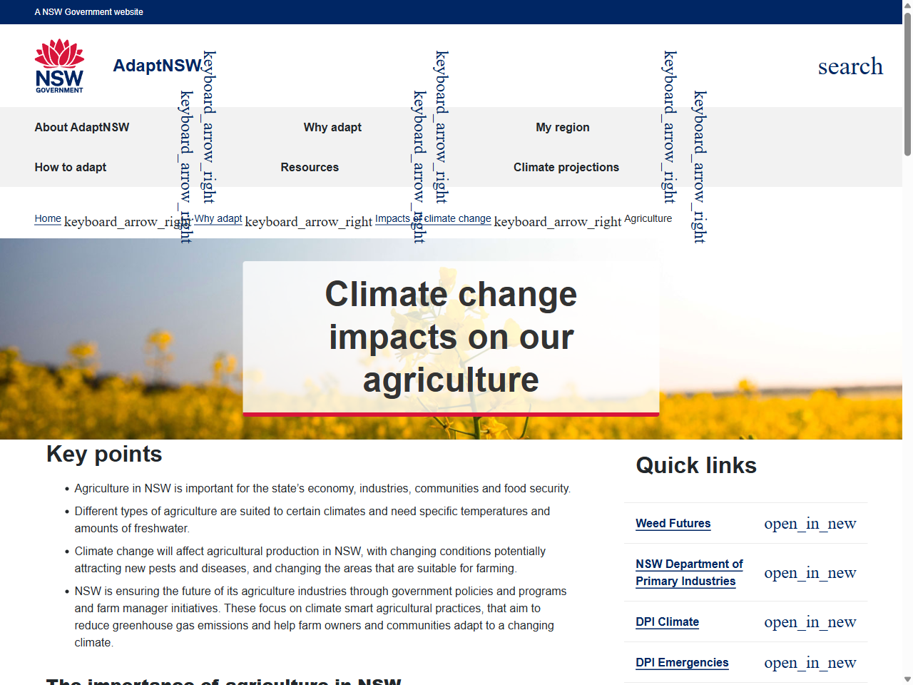 Preview of Climate change impacts on our agriculture - AdaptNSW - NSW Government