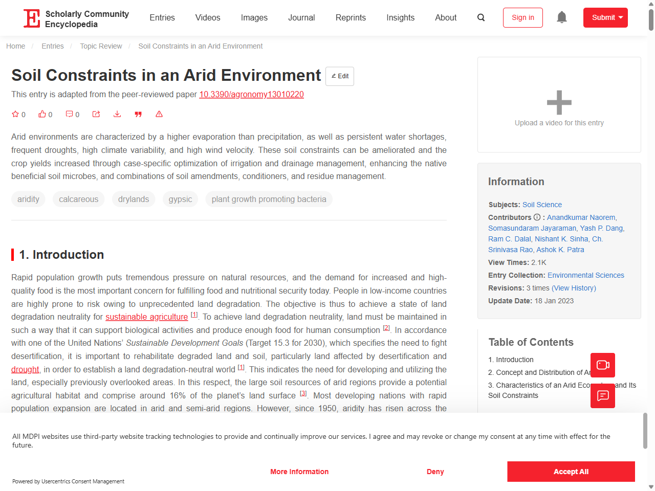 Preview of Soil Constraints in an Arid Environment - Encyclopedia.pub