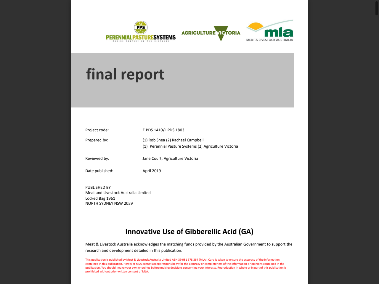 Preview of E.PDS.1410 Gibberellic Acid Final Report - Agriculture Victoria, accessed July 7, 2025