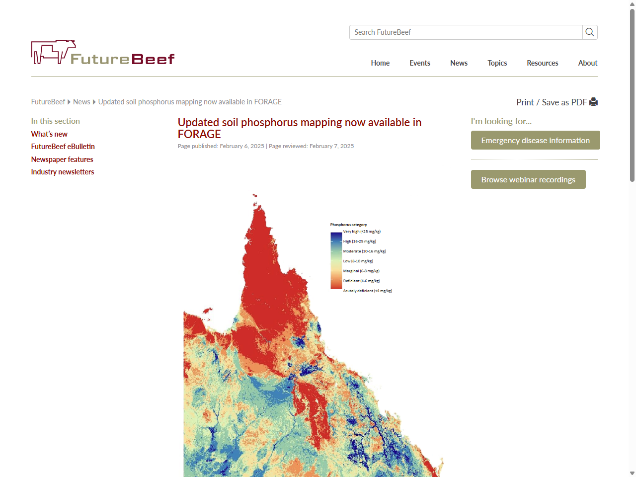 Preview of Updated soil phosphorus mapping now available in FORAGE - FutureBeef