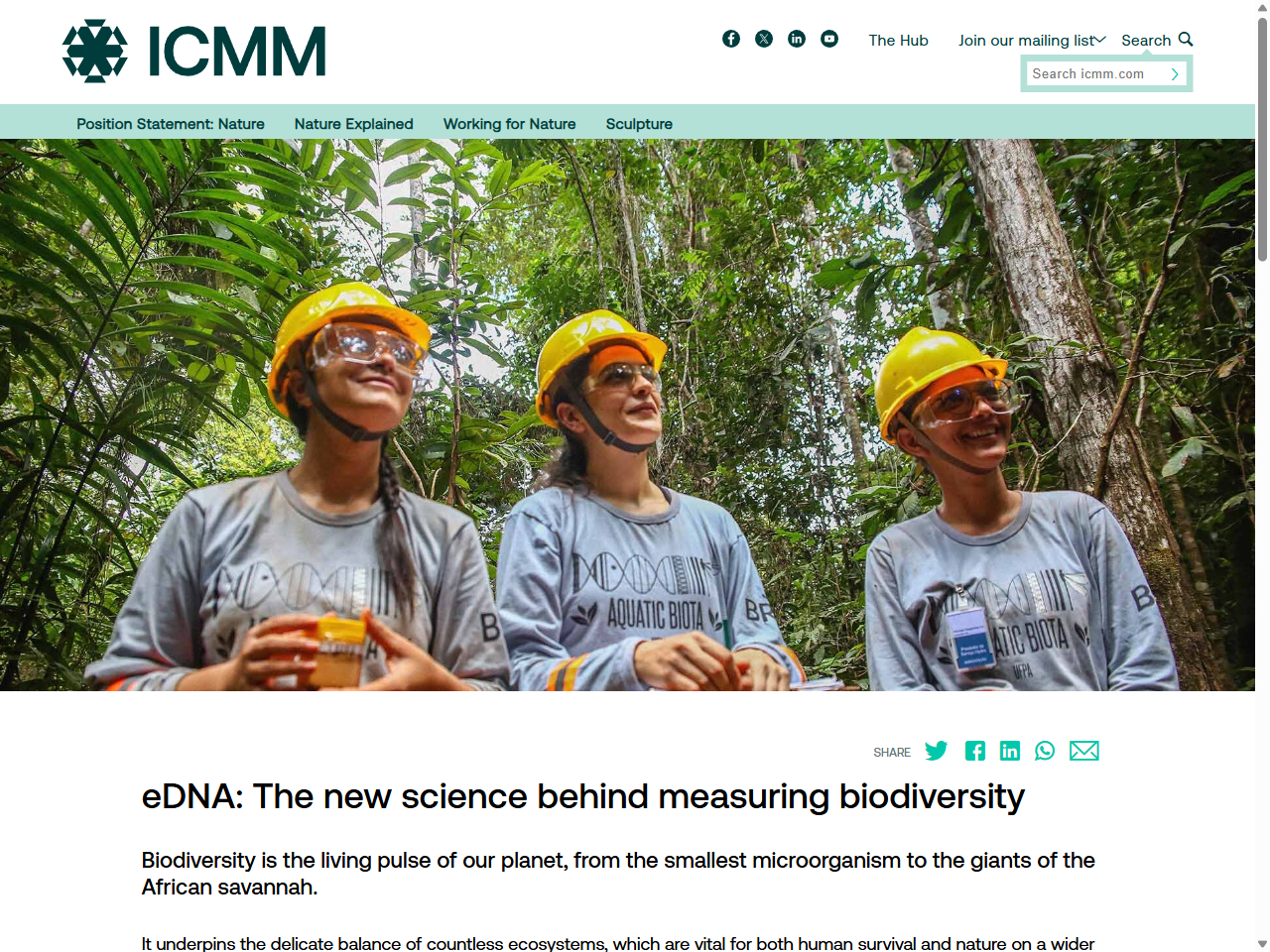 Preview of eDNA: The new science behind measuring biodiversity - ICMM, accessed July 24, 2025