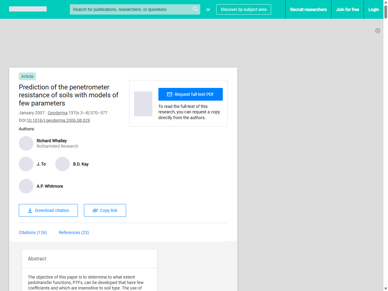 Preview of Prediction of the penetrometer resistance of soils with models of few parameters | Request PDF - ResearchGate