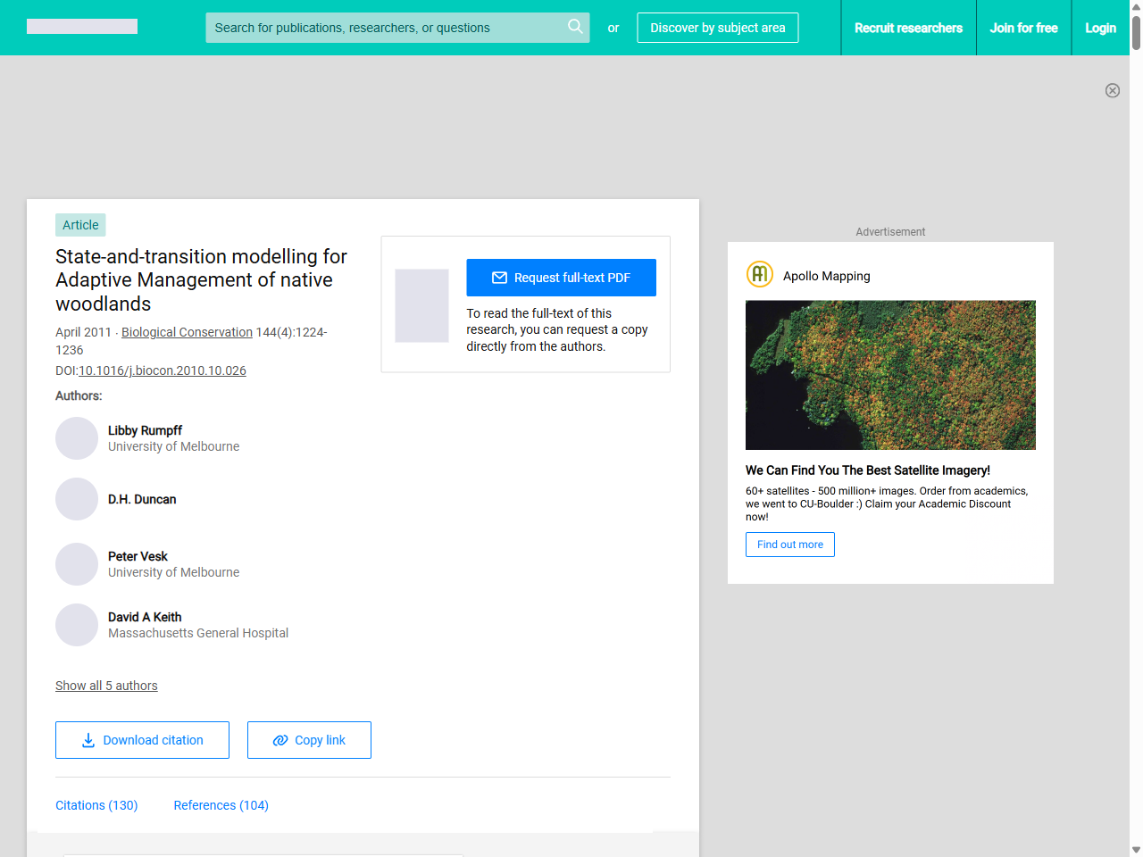 Preview of State-and-transition modelling for Adaptive Management of native woodlands | Request PDF - ResearchGate, accessed July 15, 2025,