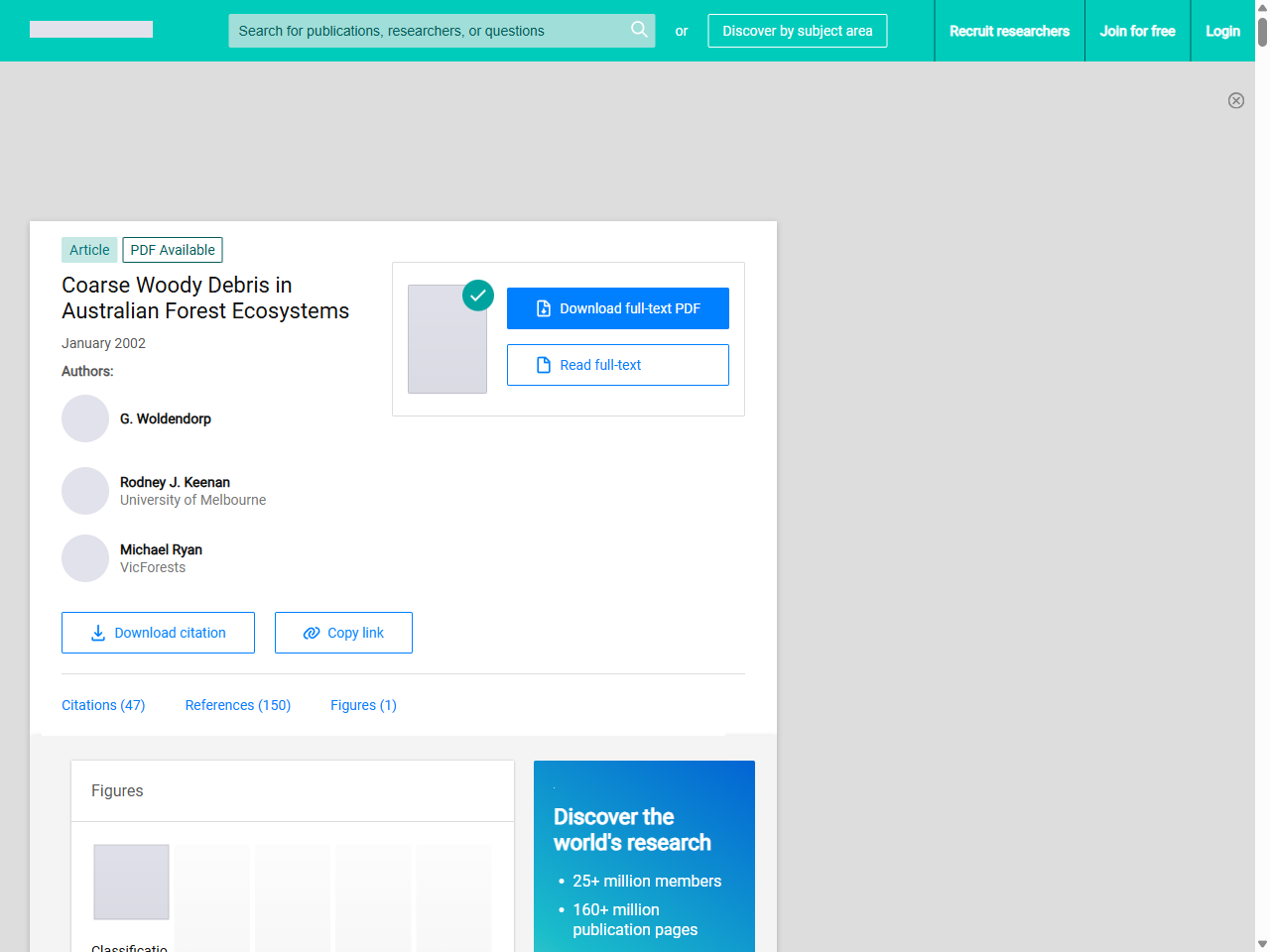 Preview of (PDF) Coarse Woody Debris in Australian Forest Ecosystems - ResearchGate