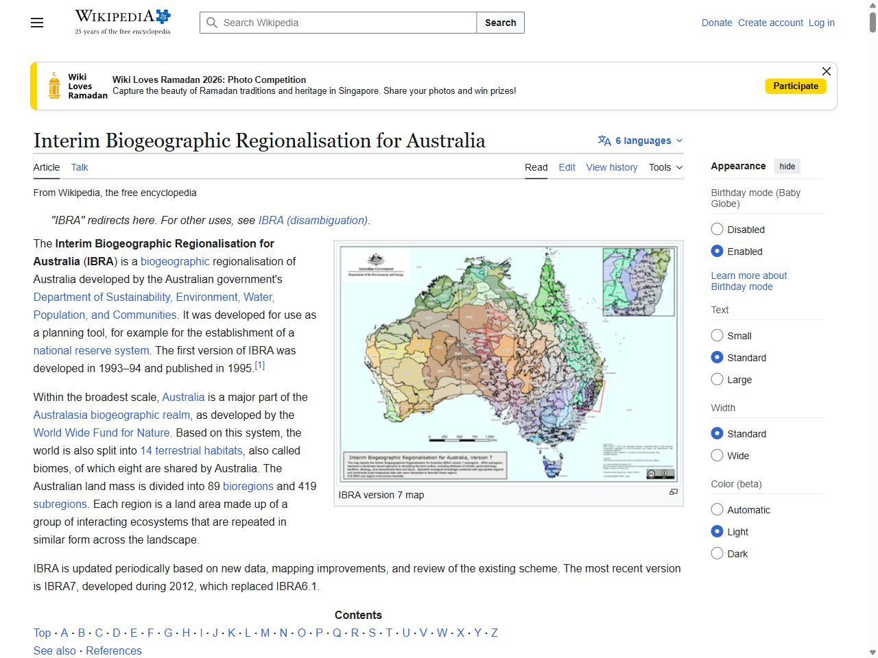 Preview of Interim Biogeographic Regionalisation for Australia - Wikipedia, accessed July 13, 2025, 