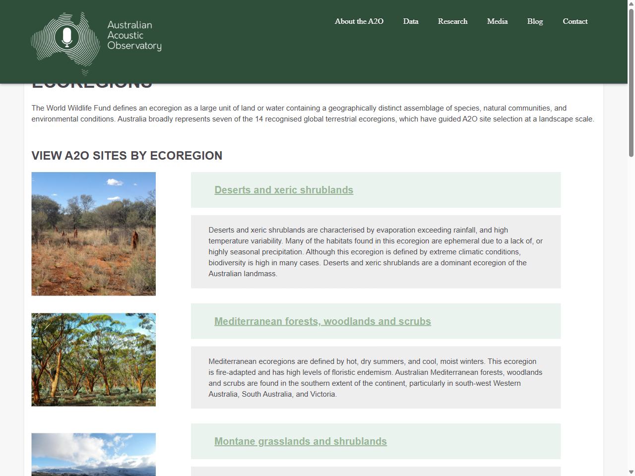 Preview of Ecoregions – Australian Acoustic Observatory | A2O, accessed July 13, 2025