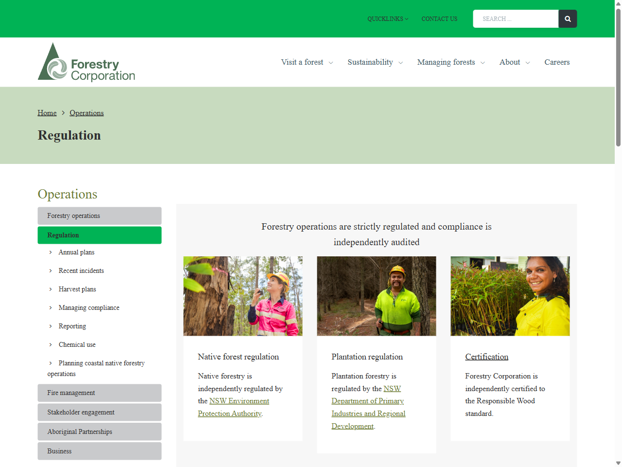 Preview of Forestry Corporation of NSW. (n.d.). Sustainable forest management.