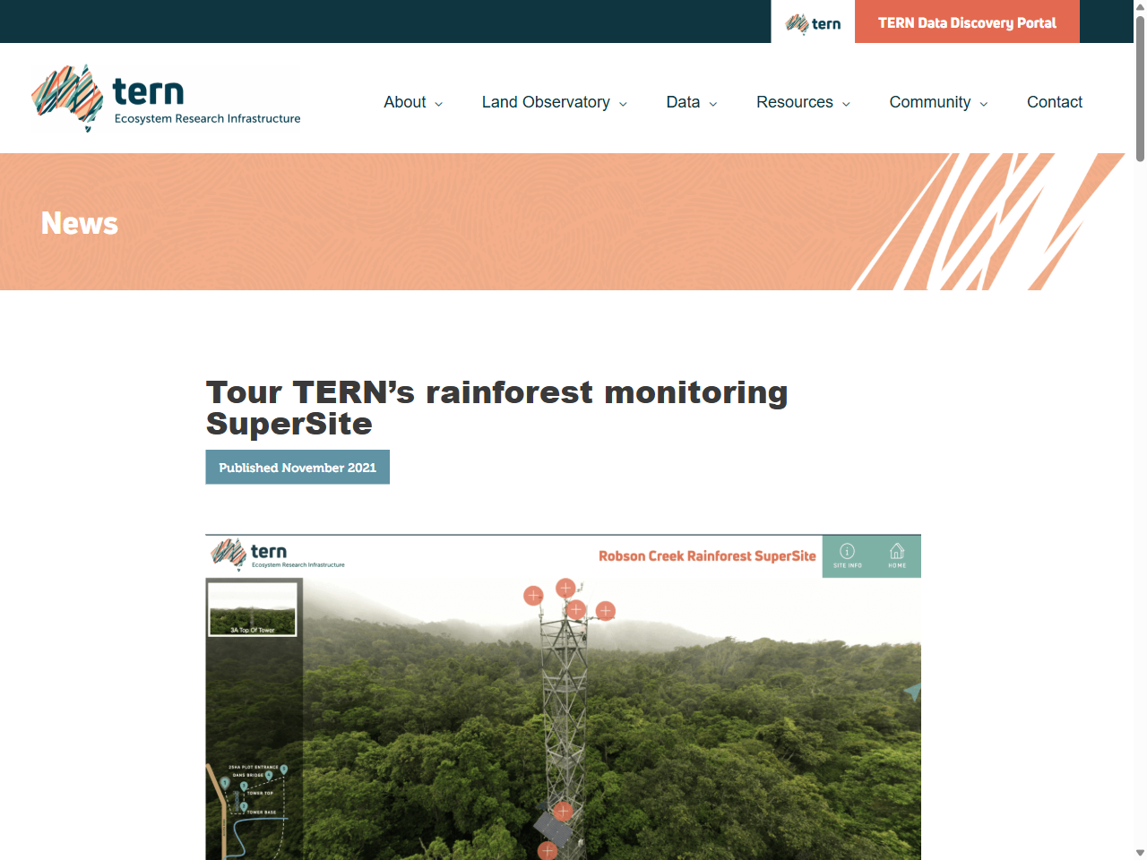 Preview of Tour TERN's rainforest monitoring SuperSite | TERN Australia, accessed July 22, 2025