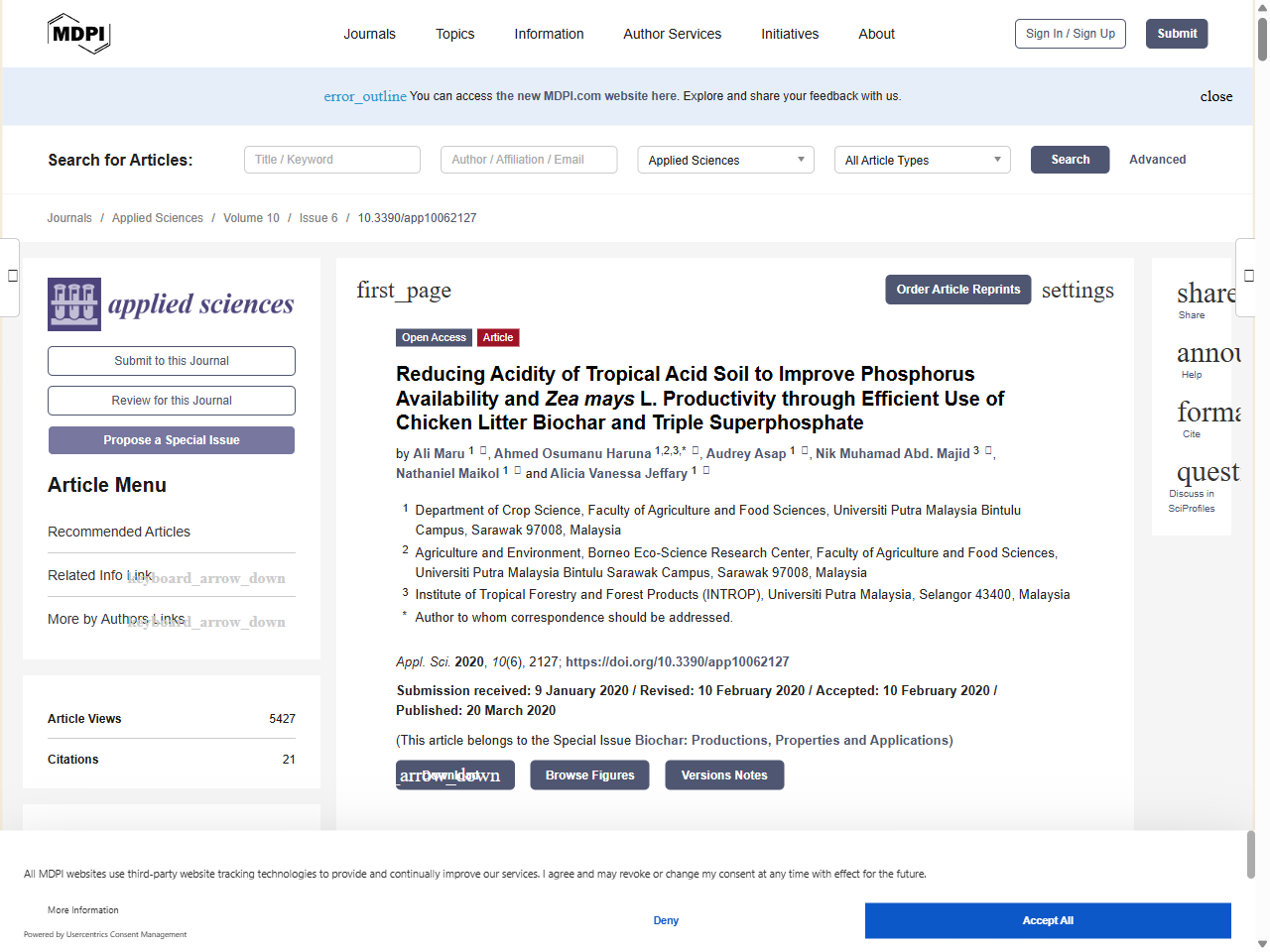 Preview of Reducing Acidity of Tropical Acid Soil to Improve Phosphorus Availability and Zea mays L. Productivity through Efficient Use of Chicken Litter Biochar and Triple Superphosphate - MDPI, accessed July 25, 2025, 