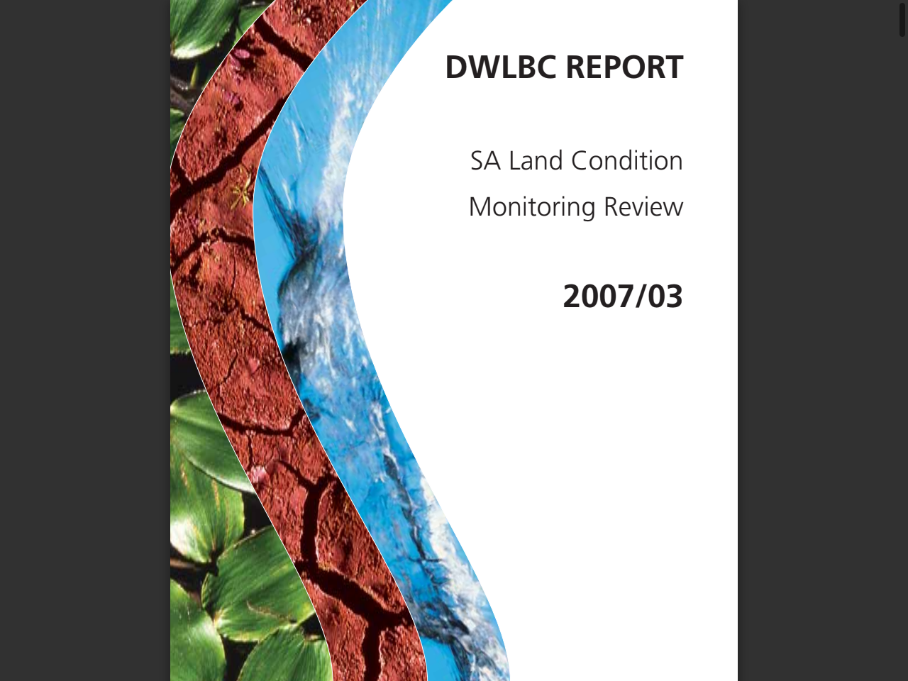 Preview of SA Land Condition Monitoring Review - WaterConnect
