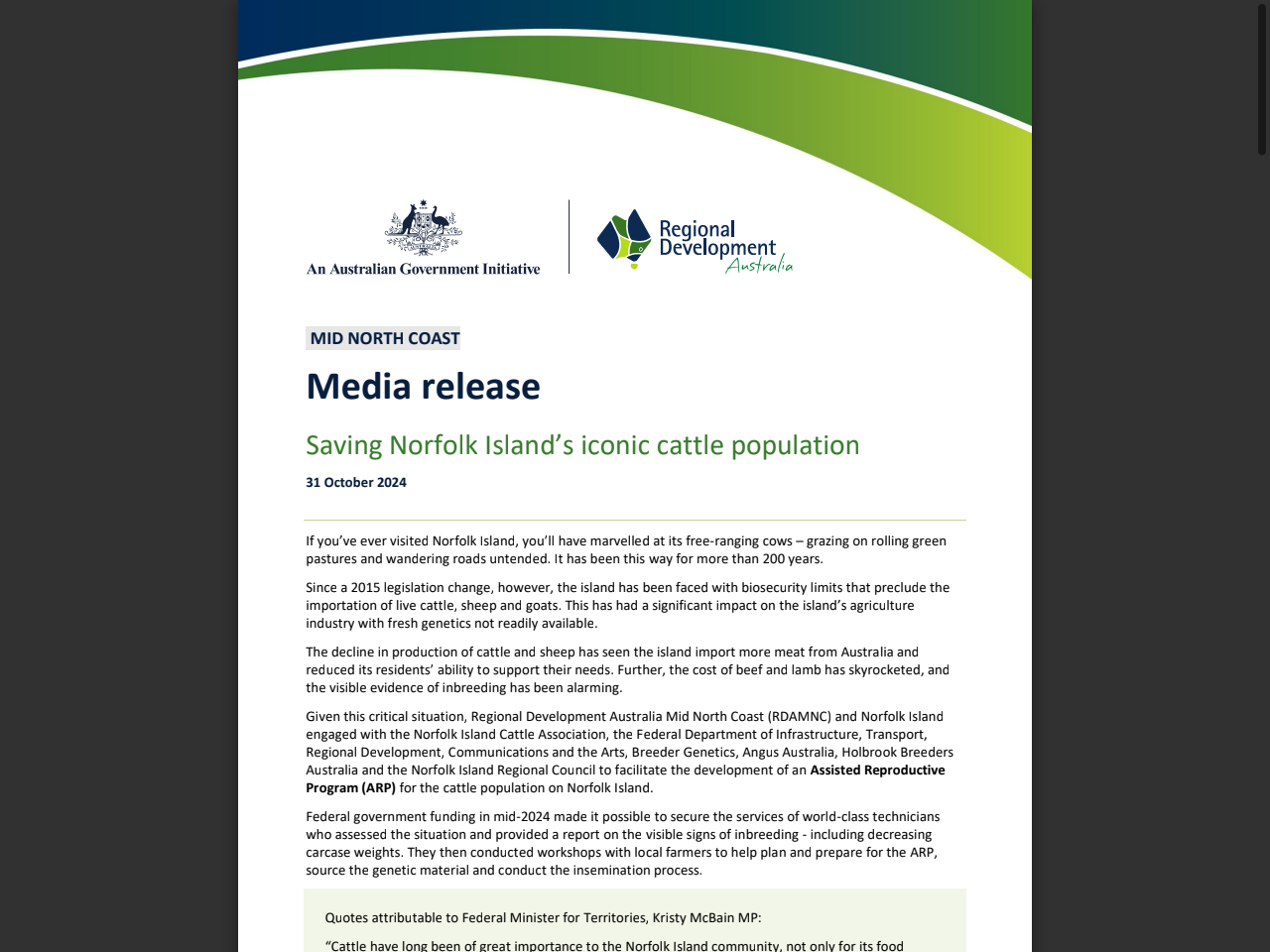 Preview of Managing Cattle Grazing on Norfolk Island to Enhance Water Quality, accessed July 28, 2025
