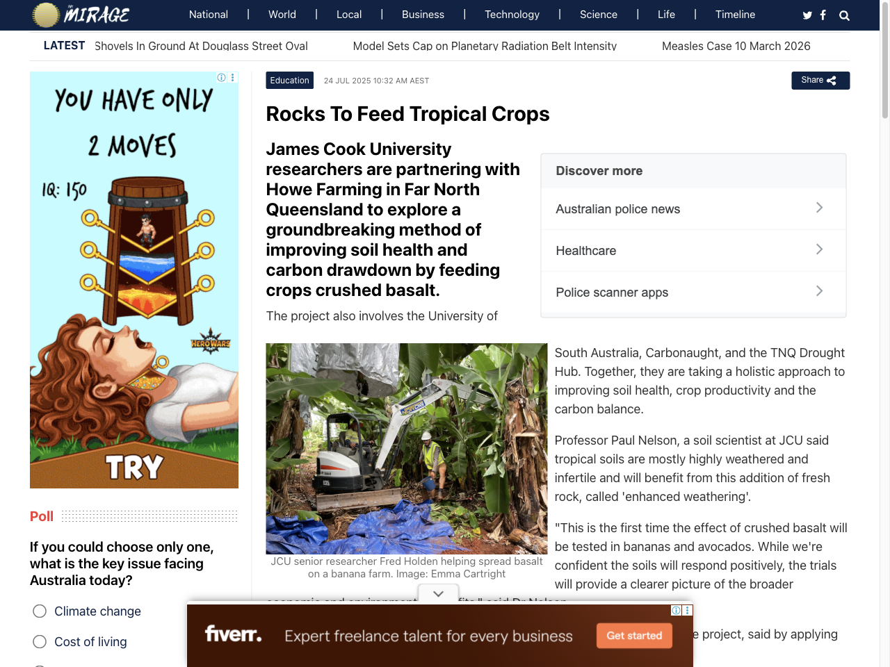 Preview of Rocks To Feed Tropical Crops - Mirage News, accessed July 30, 2025,