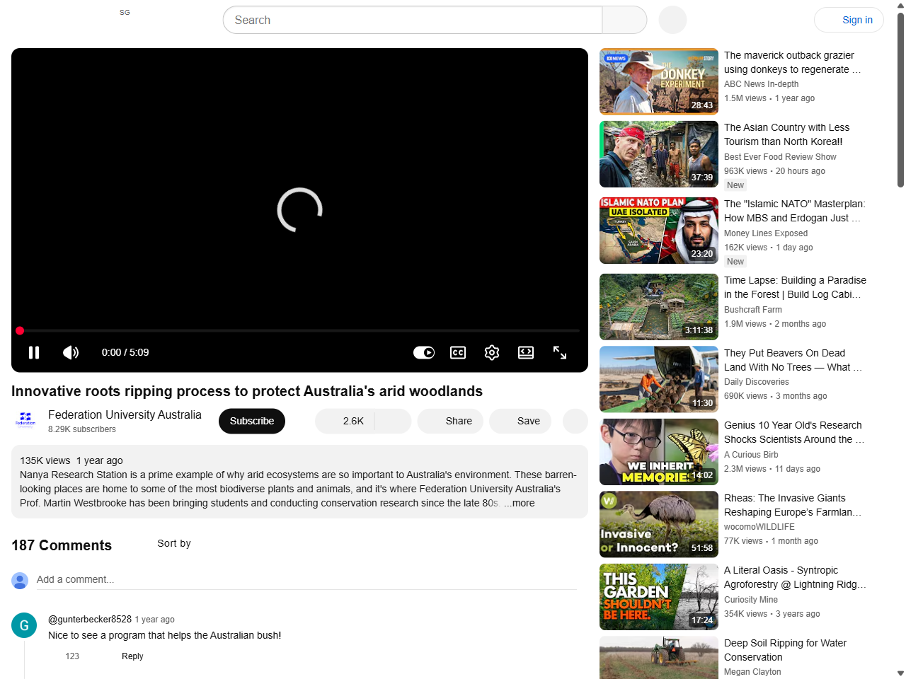 Preview of Innovative roots ripping process to protect Australia's arid woodlands - YouTube, accessed July 22, 2025, 