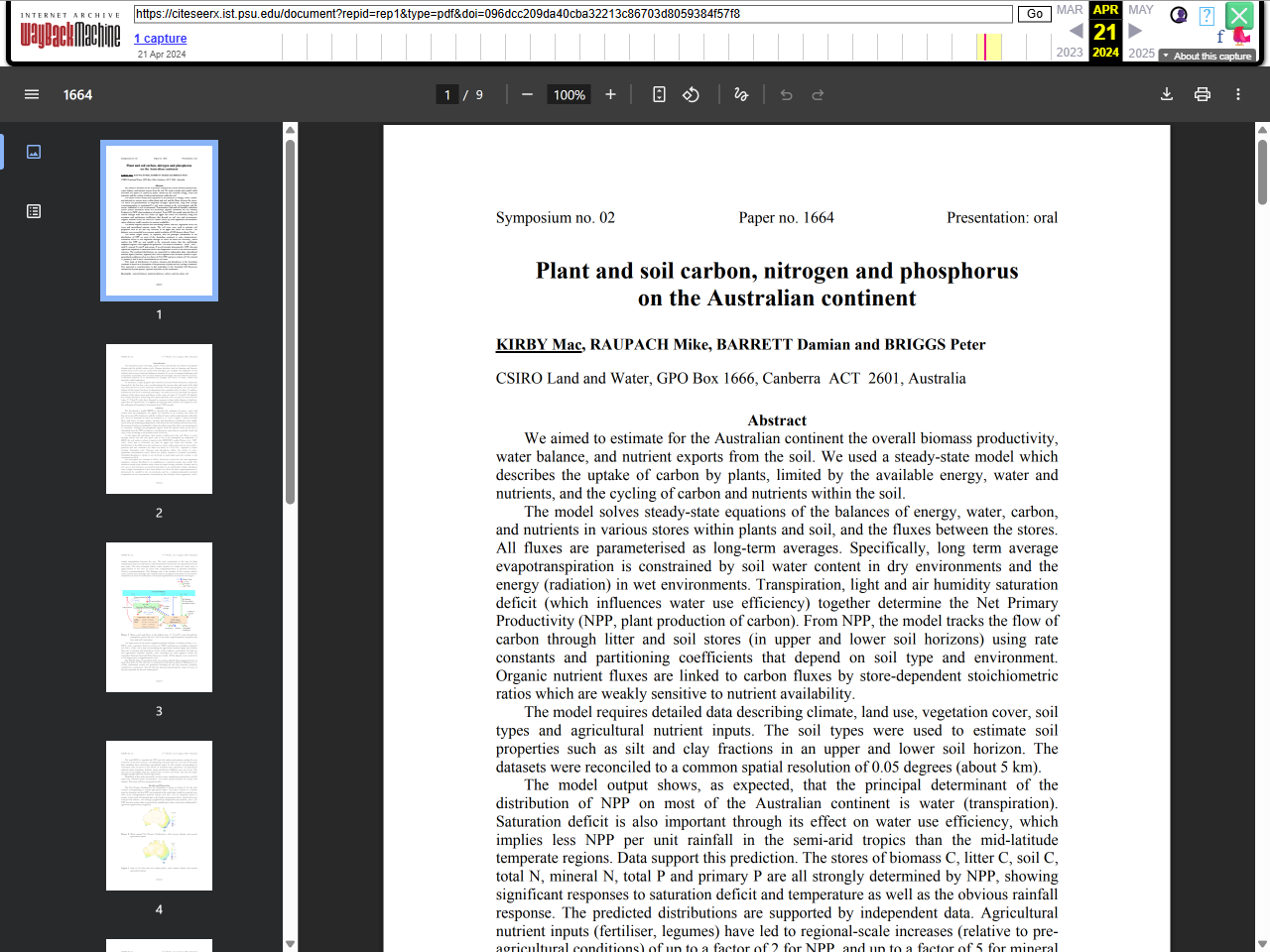 Preview of Plant and soil carbon, nitrogen and phosphorus on the Australian continent - CiteSeerX, accessed July 16, 2025, 