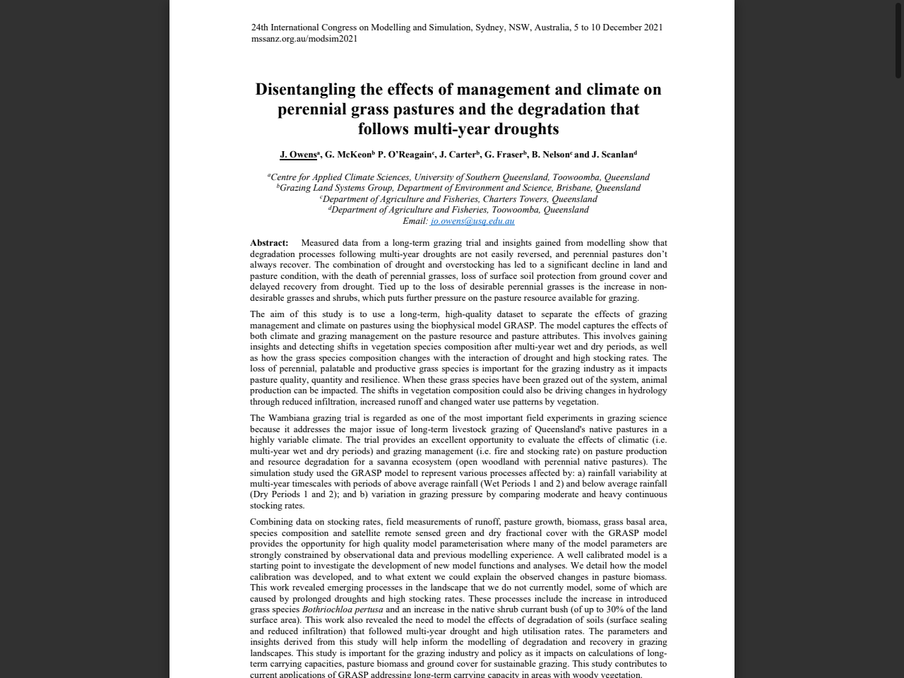 Preview of Disentangling the effects of management and climate on perennial grass pastures and the degradation that follows multi-year droughts - MSSANZ, accessed July 19, 2025, 