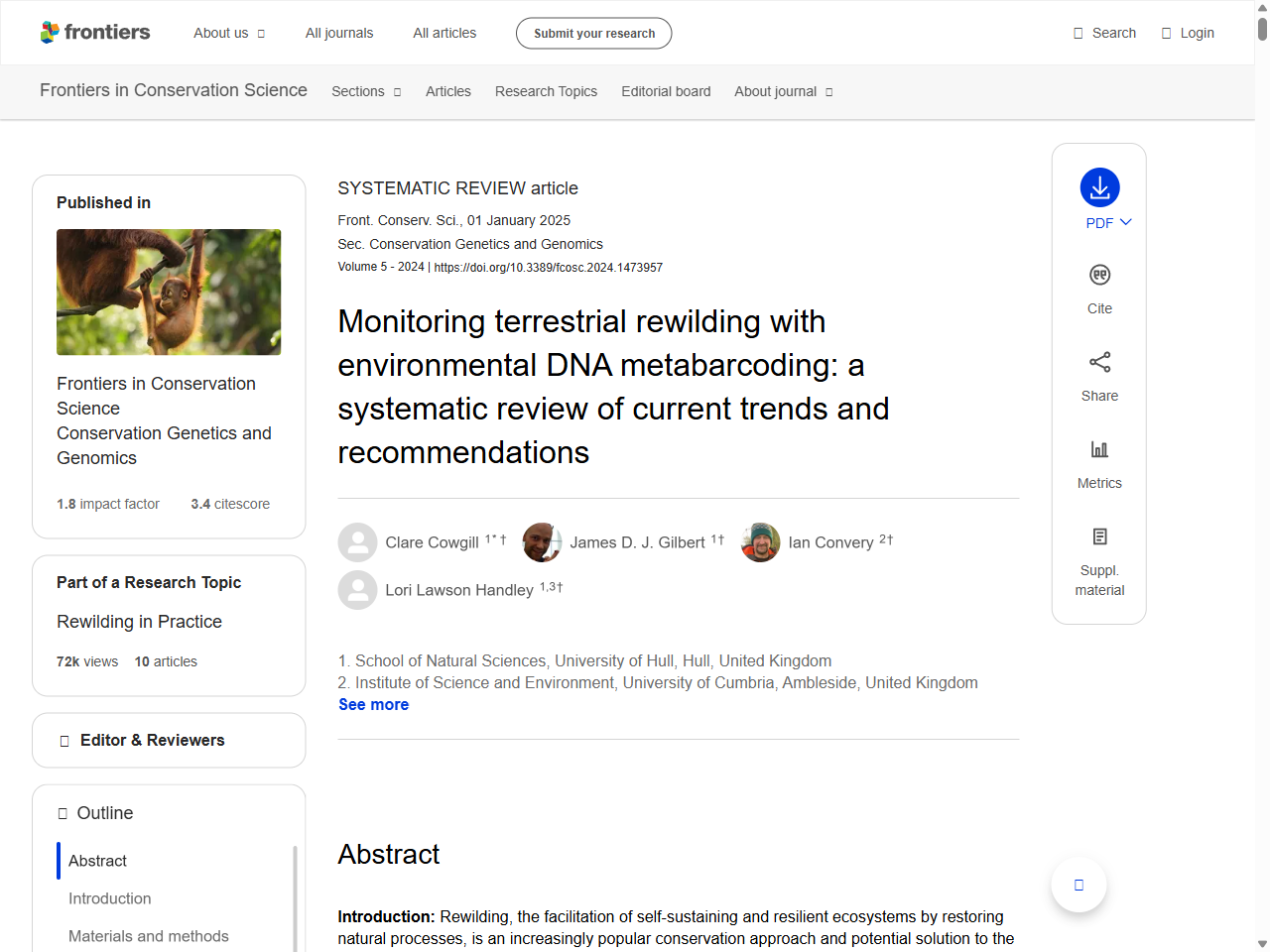 Preview of eDNA offers opportunities for improved biodiversity monitoring within forest carbon markets, accessed July 20, 2025, 