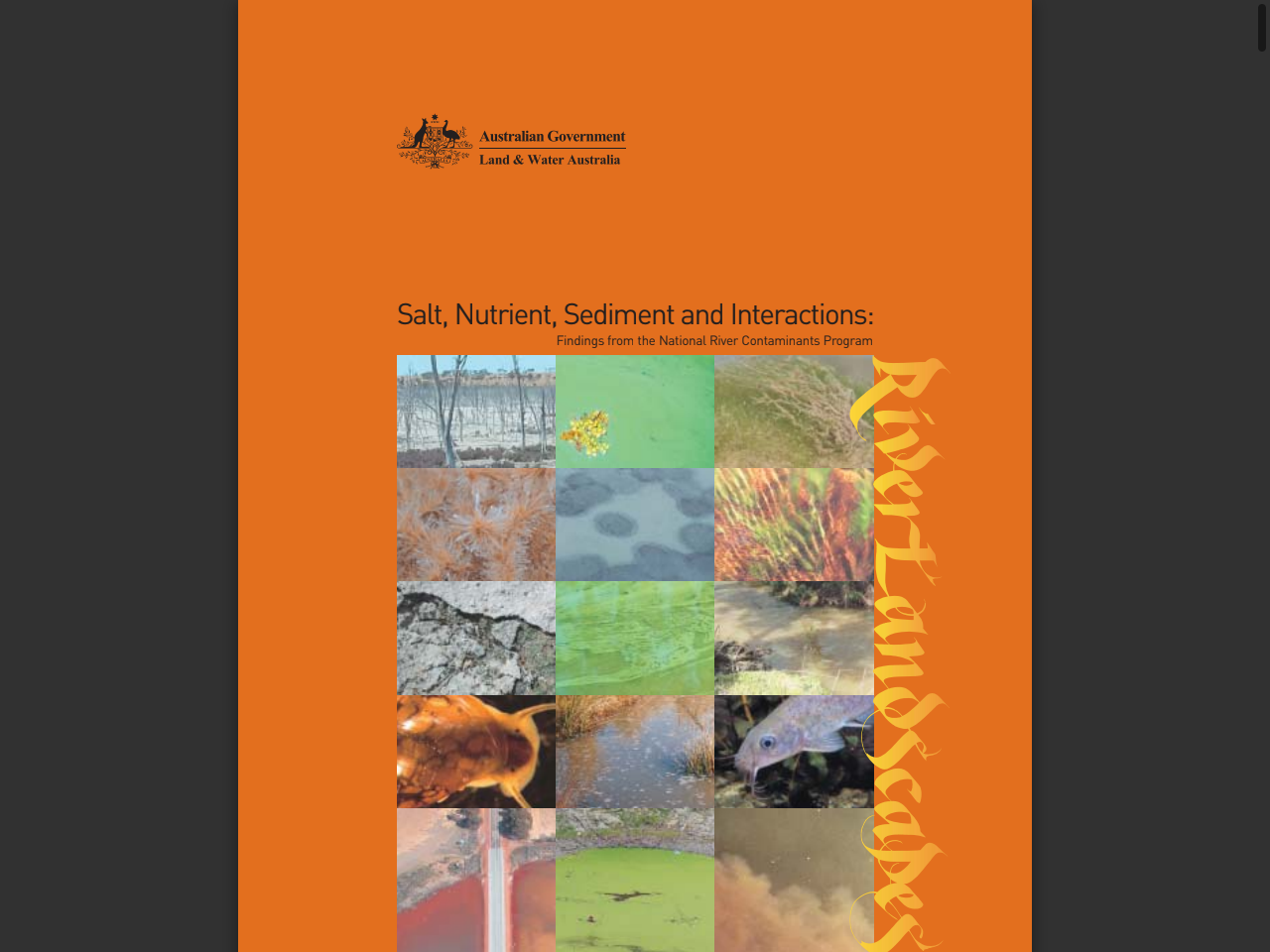 Preview of Salt, Nutrient, Sediment and Interactions: Findings from the National River Contaminants Program - DBCA Library, accessed July 22, 2025
