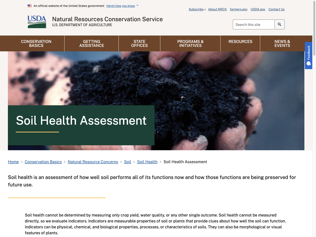 Preview of Soil Health Assessment - Natural Resources Conservation Service - USDA, accessed August 5, 2025,