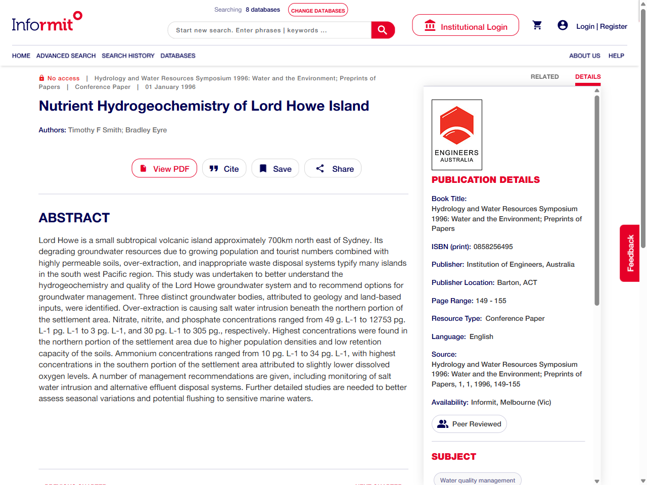 Preview of Diving deeper into nutrient pathways to help protect Lord Howe Island's marine haven, accessed July 27, 2025
