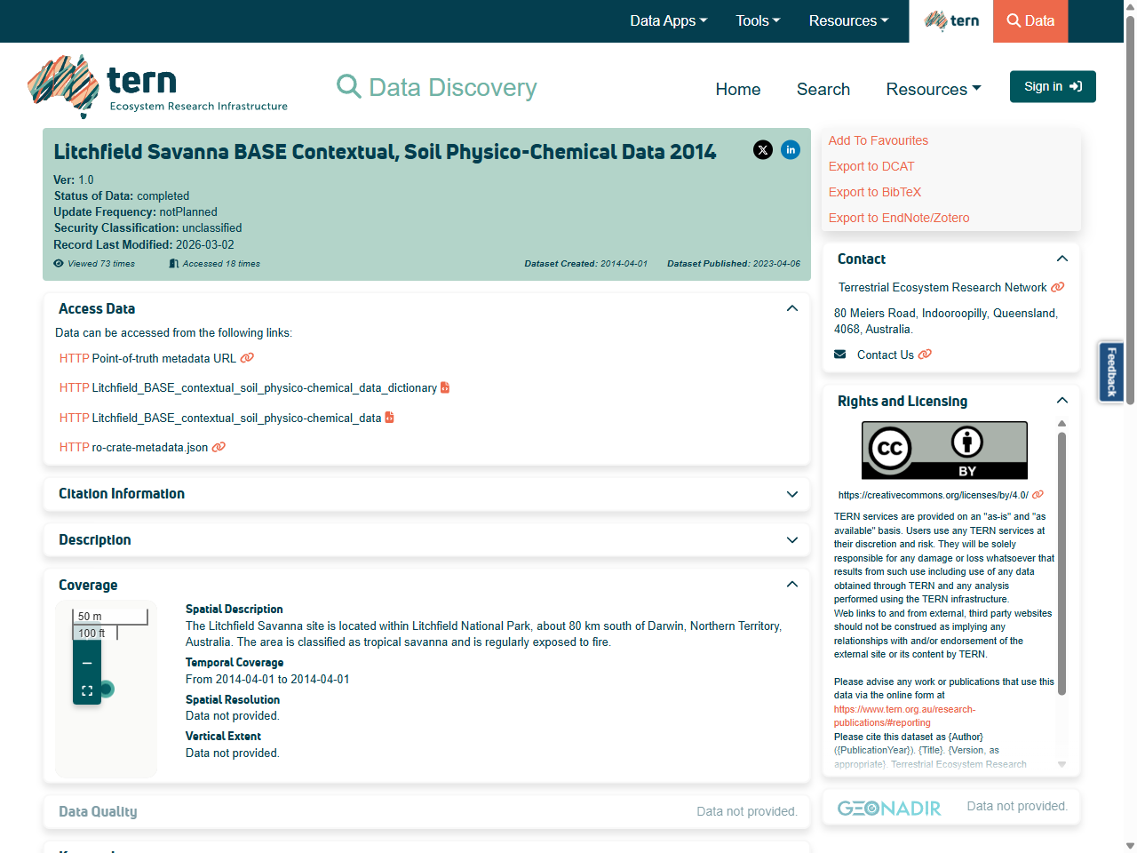 Preview of Litchfield Savanna BASE Contextual, Soil Physico-Chemical Data ..., accessed May 20, 2025,