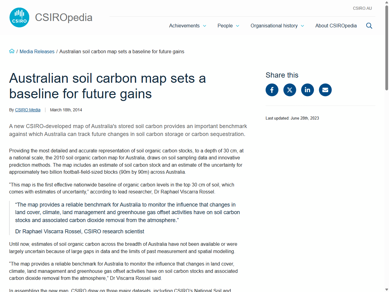Preview of Soil Carbon Sequestration Potential: A review for Australian agriculture - MLA