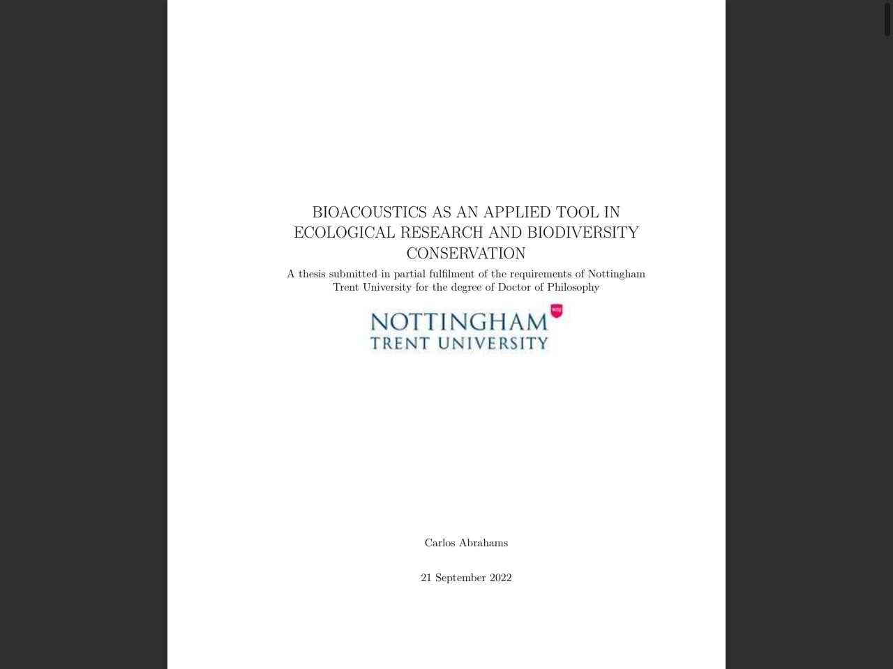 Preview of Alcocer, I., et al., 2022. Acoustic indices as proxies for biodiversity: a meta-analysis. Biological reviews of the Cambridge Philosophical Society, 97(%).