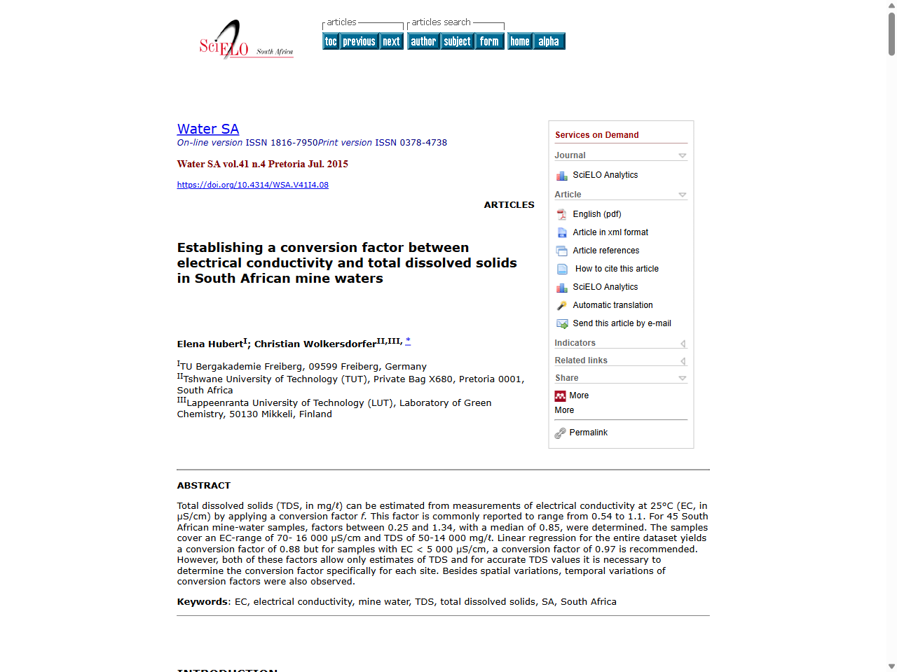Preview of Conductivity, TDS, Salinity, Resistivity - apera instruments, accessed July 20, 2025, 